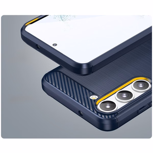 Carbon Case joustava silikoninen hiilikuitukuori Samsung Galaxy S23+:lle - sininen