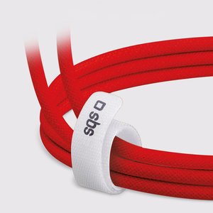 SBS TECABLETISSUETCCR USB-C - USB-C 1,5m 60W punottu kaapeli - punainen