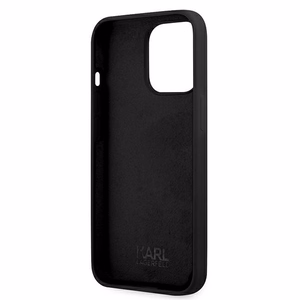 Karl Lagerfeld KLHCP13LSSKCK iPhone 13 Pro / 13 6.1" kovakotelo musta/musta Silikoni Karl & Choupette