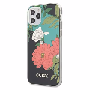 Guess GUHCP12LIMLFL01 iPhone 12 Pro Max 6.7" musta/musta N°1 Kukka-mallisto
