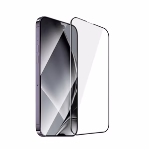 Karkaistu lasi metallireunuksella iPhone 14 Pro Max 6,7:lle musta reunus
