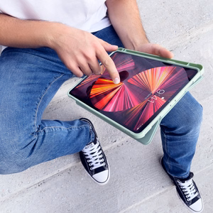 Stand Tablet Case Smart Cover case for iPad Pro 12.9 '' 2021/2020 with stand function green