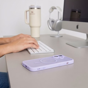 Tech-Protect MagPeak MagSafe CC  iPhone 17 kuori, matta violetti