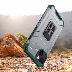 Crystal Ring Case Kickstand Kova Rugged Cover iPhone 13 mini vihreä