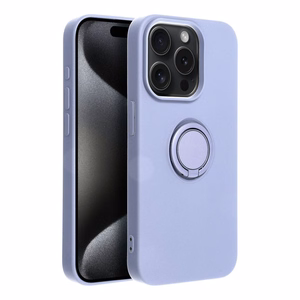 Silikoninen Suojakuori Renkaalla iPhone 15 PRO:lle violetti