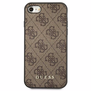 Guess 4G Metal Gold Logo Suojakuori iPhone SE 2022 / 2020 / 7 / 8:lle - ruskea