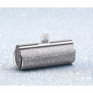 Ulkoinen akku Veger PlugOn (W0573) PD QC3.0 2,4A 12W 5000 mAh sisäänrakennetulla USB C -liittimellä hopeinen