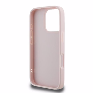 Guess Quilted Metal Logo Suojakuori iPhone 16 Pro:lle - vaaleanpunainen