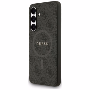 Guess 4G Ring Classic Logo MagSafe case for Samsung Galaxy S25 FE - black
