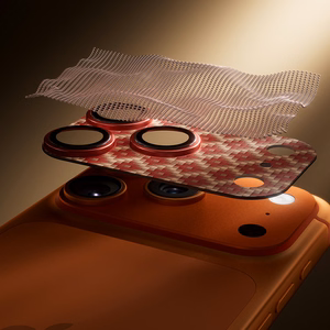 Benks Tempered glass Armor Warrior Lens (OR70) for Iphone 17 Pro Max ArmorGrid orange (camera island)