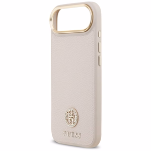 Guess Grained Strass Logo MagSafe suojakuori iPhone Air:lle vaaleanpunainen