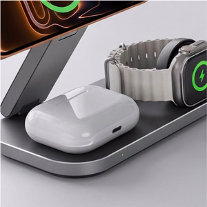 Tech-Protect A52 MagSafe Qi2.2 25 W langaton 3-in-1-latausasema – musta