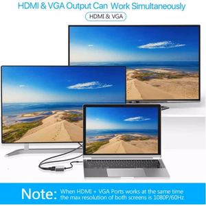 Reach USB-C -keskitin: PD + HDMI + VGA + USB 3.0