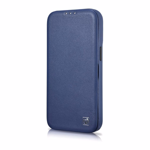 iCarer CE Premium Nahka Folio Case iPhone 14 Pro Magneettinen Flip Nahka Folio Case MagSafe Blue (WMI14220714-BU)