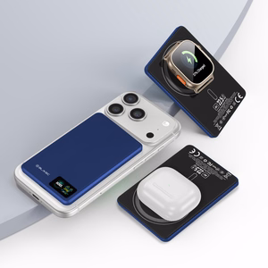 Blavec Power Bank 5000mAh BJ-03 Ultra Slim 7,8mm - Type C - 22,5W magnetic Magsafe 3 in 1 (PBBJ03-MC5N) navy aluminum