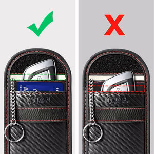 Tech-Protect KLR100 RFID-suojattu auton avainkotelo korttipaikoilla – musta ja punainen
