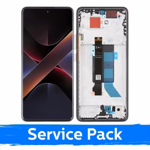 LCD-näyttö yhteensopiva Xiaomi Poco X7 5G kehyksellä / musta / (Service Pack)