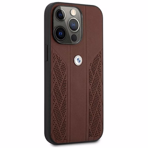 BMW Leather Curve rei'itetty kotelo iPhone 13 Pro / iPhone 13 - punainen