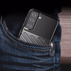 Thunder Case silikoninen panssarikuori Samsung Galaxy A14 5G:lle - musta