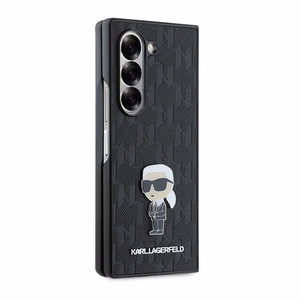 Karl Lagerfeld Saffiano Ikonik Pin Suojakuori Samsung Galaxy Z Fold 6:lle - Musta