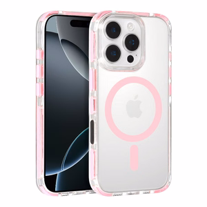Tel Protect Strap Clear Suojakuori iPhone 17 Pro Max:lle vaaleanpunainen