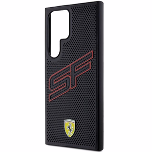 Ferrari Big SF Perforated suojakuori Samsung Galaxy S24 Ultra:lle - musta