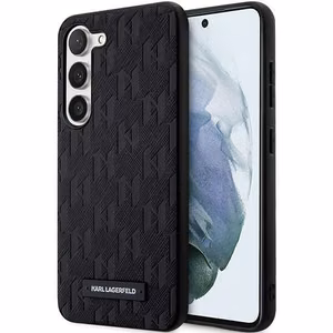 Karl Lagerfeld Saffiano Mono Metal Logo Suojakuori Samsung Galaxy S24+:lle - musta
