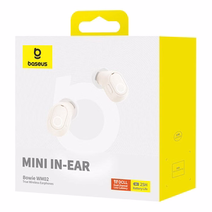 Baseus Bowie WM02 TWS Bluetooth 5.0 langattomat kuulokkeet (valkoinen)