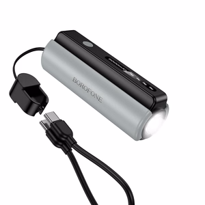 Borofone Power Bank 5000mAh BJ87 Star - Typ C - with flashlight black