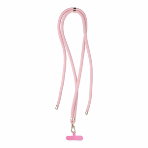 SWING (8mm) Puhelimen nauha säädettävällä pituudella / narun pituus 165 cm (max 82,5 cm silmukassa) / olalla tai kaulassa - vaalea vaaleanpunainen