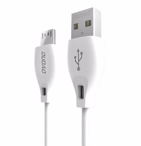Dudao L4M USB-A - MicroUSB 2,4A kaapeli 1m - valkoinen