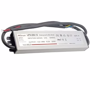 Virtalähde 12V, 16.5A, 200W, IP67