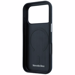 Mercedes nahka Iconic Line MagSafe suojakuori iPhone 17 Pro Max - laivastonsininen