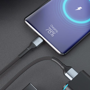 3mk Hyper Cable N-SERIES USB-A / USB-C 2m 9V/2A 18W - musta