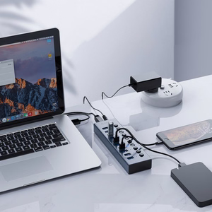 Orico BT2U3-13AB keskitin 13x USB-A 3.0 kytkimillä - harmaa