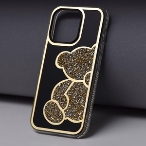 Suojakuori iPhone 12 MINI:lle Teddy Bear kultainen