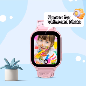 Blavec Smartwatch K-02 Kids Voice Call / GPS / 4G / SOS (SWK02-P) vaaleanpunainen