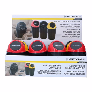 Dunlop auton roskakori, 400 ml, 10x17 cm, punainen ja musta