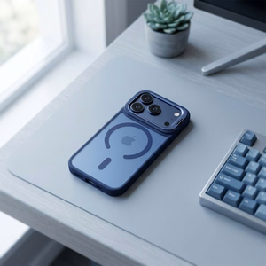 Case for iPhone 17 Pro Max / 18 Pro Max Forcell F-Protect Shadow Stand Premium compatible with MagSafe navy blue