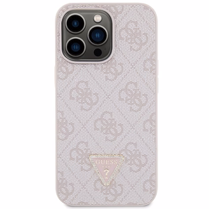 Guess GUHCP13LP4TDSCPP Suojakuori iPhone 13 Pro / 13:lle - vaaleanpunainen Crossbody 4G Metal Logo
