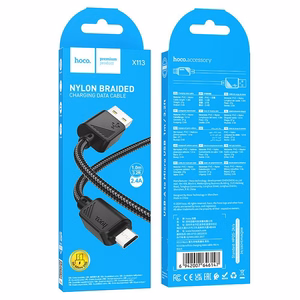 Hoco USB-A - Micro USB -kaapeli 2,4A 1 m X113 musta
