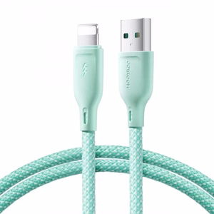 Joyroom Multi-Color Series S-A34 USB-A / Lightning 3A Kaapeli 1m - vihreä