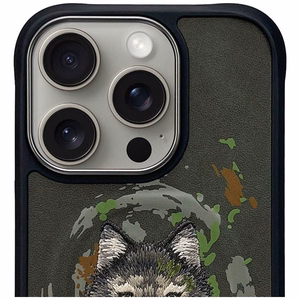 Nimmy Wolf MagSafe Suojakuori iPhone 16 Pro Max:lle - tummanharmaa
