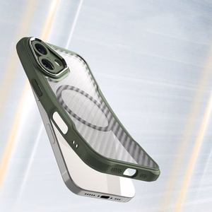 Leading Series MagSafe Silikoninen Suojakuori iPhone 16 Plus:lle - Vihreä