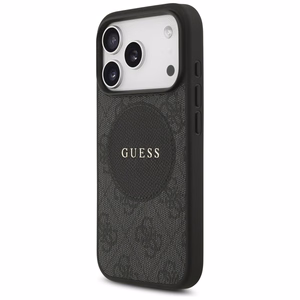 Guess 4G Circle Classic Logo MagSafe Suojakuori iPhone 17 Prolle - musta