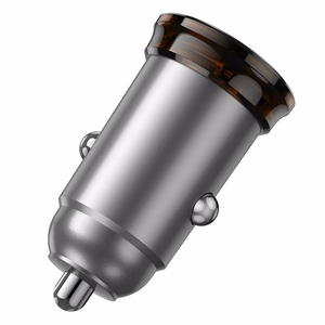 Autolaturi Hoco USB-A + USB-C QC3.0 PD 43W + USB-C - USB-C -kaapeli NZ16A metallinen harmaa