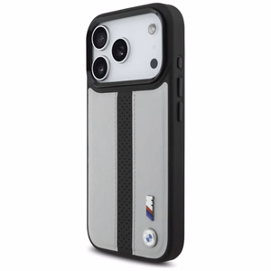 BMW M Perforated Stripe Logo MagSafe Suojakuori iPhone 17 Pro:lle - Harmaa