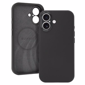 Liavec Silk Shield suojakuori metallisella kamerakehyksellä Iphone 17 -puhelimelle musta