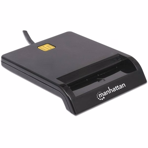 Manhattan USB-A -kosketussirukorttilukija, 12 Mbps, ulkoinen, musta, kaapeli 105 cm