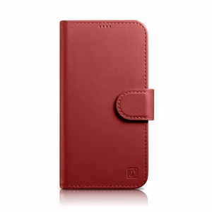 iCarer Lompakko Kotelo 2in1 Cover iPhone 14 Pro Max Nahka Flip Cover Anti-RFID Punainen (WMI14220728-RD)